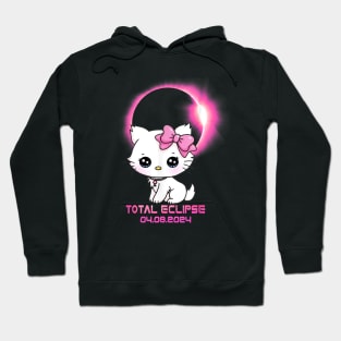 Total Solar Eclipse April 8 2024 Cat Gift For boys Girls KIds Hoodie